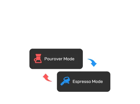 Modos Pourover y Espresso de la app
